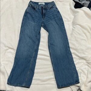 Hollister Light Blue High-Rise Baggy Jeans